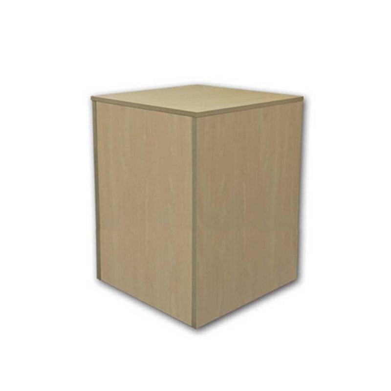 24" Maple Knockdown Pedestal Base Cube Retail Display Fixture for Retail Stores