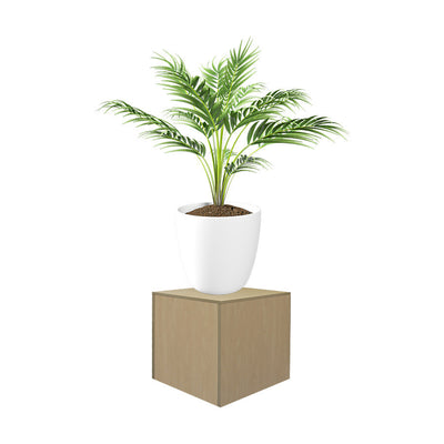 24" Maple Knockdown Pedestal Base Cube Retail Display Fixture for Retail Stores