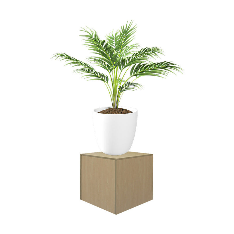 24" Maple Knockdown Pedestal Base Cube Retail Display Fixture for Retail Stores