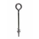 Marine T316 Stainless Steel 3/8" x 6" Welded Plain Eye Bolt 1,000 Lbs WLL