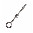Marine T316 Stainless Steel 3/8" x 6" Welded Plain Eye Bolt 1,000 Lbs WLL