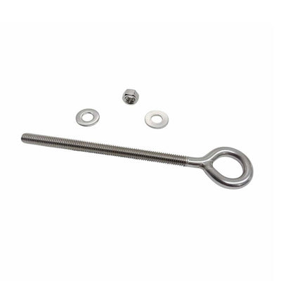 4 Pcs Marine T316 Stainless Steel 3/8" x 6" Welded Plain Eye Bolt 1,000 Lbs WLL