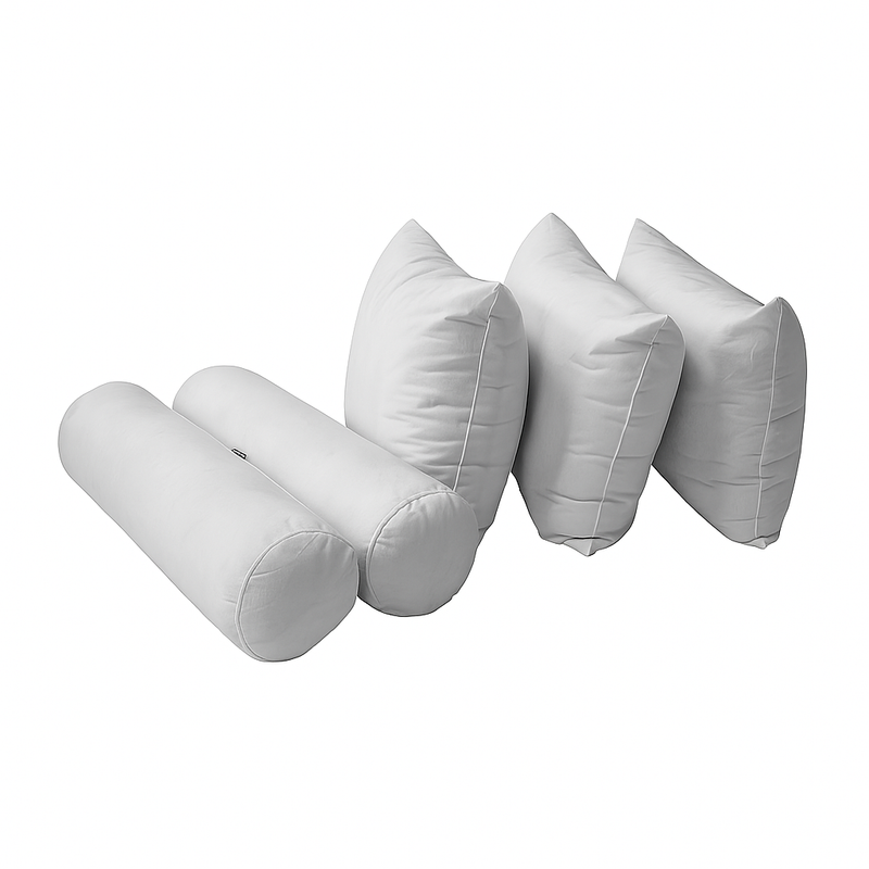 Style3 6PC Mattress Bolster Back Rest Pillows Cushion Polyester Fiberfill &