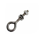 4 Pcs Marine T316 Stainless Steel 1/4" x 1-9/16" Welded Plain Eye Bolt 400 Lbs WLL