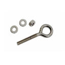 4 Pcs Marine T316 Stainless Steel 1/4" x 1-9/16" Welded Plain Eye Bolt 400 Lbs WLL