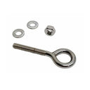 Marine T316 Stainless Steel 1/4" x 1-9/16" Welded Plain Eye Bolt 400 Lbs WLL