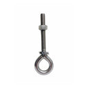 Marine T316 Stainless Steel 1/2" x 4" Welded Plain Eye Bolt 1,800 Lbs WLL