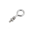 Marine T316 Stainless Steel 3/16" x 1" Welded Plain Eye Bolt 150 Lbs WLL