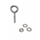 Marine T316 Stainless Steel 3/16" x 1" Welded Plain Eye Bolt 150 Lbs WLL