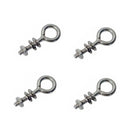 4 Pcs Marine T316 Stainless Steel 3/16" x 1" Welded Plain Eye Bolt 150 Lbs WLL