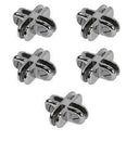 20 Pcs Chrome 4-Way Glass Cube Connector Clip – For 3/16” Tempered Glass Shelf & Modular Retail Display Cube