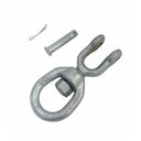 4 Pcs Galvanized Steel 3/8" Jaw & Eye Swivel Marine Mooring 2,250 lbs WLL