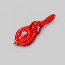 0.5 Ton Snatch Block Pulley, Single Sheave Yarding Block, Oval Eye Wire Rope Pulley, 1,000 Lbs WLL for Logging, Rigging, Towing