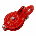 0.5 Ton (1,000 lbs WLL) Single Sheave Snatch Block Pulley with Shackle – Heavy Duty Cable Wire Rope Pulley for Rigging, Lifting & Yarding