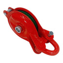 1 Ton (2,200 lbs WLL) Single Sheave Snatch Block Pulley with Shackle – Heavy Duty Cable Wire Rope Pulley for Rigging, Lifting & Yarding