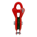1 Ton (2,200 lbs WLL) Single Sheave Snatch Block Pulley with Shackle – Heavy Duty Cable Wire Rope Pulley for Rigging, Lifting & Yarding