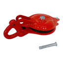 1 Ton (2,200 lbs WLL) Single Sheave Snatch Block Pulley with Shackle – Heavy Duty Cable Wire Rope Pulley for Rigging, Lifting & Yarding