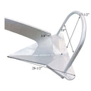 55KG (121 lb) Galvanized Steel Boat Shovel Anchor, Hot Dipped Fixed Scoop Anchor for Yacht, Sailboat & Marine Use, Heavy Duty