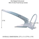 4KG Galvanized Steel Shovel Anchor, Heavy Duty Hot Dipped Fixed Scoop Anchor