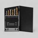 18 Pc SAE Tap & Drill Set – #6 to 1/2" Fine Thread Tap & Drill Bit Kit, Metal Threading & Drilling Set