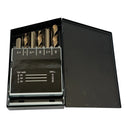18 Pc SAE Tap & Drill Set – #6 to 1/2" Fine Thread Tap & Drill Bit Kit, Metal Threading & Drilling Set