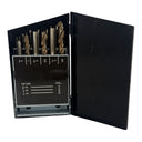 18 Pc SAE Tap & Drill Set – #6 to 1/2" Fine Thread Tap & Drill Bit Kit, Metal Threading & Drilling Set