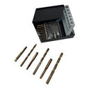 18 Pc UNC Tap & Drill Bit Set – #6-32 to 1/2-13 Coarse Thread Kit, SAE Taps with Matching Drill Bits for Metalworking & Repair