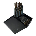 18 Pc UNC Tap & Drill Bit Set – #6-32 to 1/2-13 Coarse Thread Kit, SAE Taps with Matching Drill Bits for Metalworking & Repair