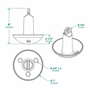 8 lb Vinyl Coated Mushroom Anchor – Cast Iron Boat Anchor for Kayak, Canoe, Jet Ski, SUP & Small Watercraft