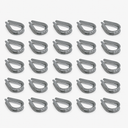 20 Pcs 1/4" Marine T316 Stainless Steel Heavy Duty Wire Rope Thimble, Cable Thimble for Rigging, Shade Sail & Cable Protection