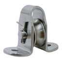 Marine Boat Pulley Block 1/4" Surface Mount – T304 Stainless Steel Sheave Block for Sailboat, Dock & Rigging Hardware, Corrosion Resistant Marine Grade Pulley