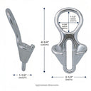 4 Pcs T316 Stainless Steel Anchor Chain Lock – Marine Boat Chain Stopper for 6–8mm Rope or Chain, Corrosion Resistant