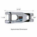T316 Stainless Steel Anchor Swivel Connector 5-1/2" (139mm) – 8,600 lb WLL for 1/2"–5/8" Chain Marine Grade Boat Rigging
