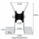 6" T316 Stainless Steel Anchor Bow Roller – Boat Platform Roller 2-1/2" x 1-3/4" Fixed Mount for Marine, Yacht & Docking Use