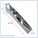 27" T316 Stainless Steel Anchor Bow Roller – Marine Boat Anchor Roller for Docking, Yacht & Rigging Systems