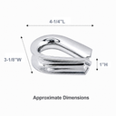 4 Pcs 5/8" Marine T316 Stainless Steel Heavy Duty Wire Rope Thimble, Cable Thimble for Rigging, Shade Sail & Cable Protection