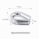 1-1/8"-1-1/4" Marine Stainless Steel Heavy Duty Wire Rope Thimble, Cable Thimble