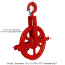 Scaffold Hoist Pulley, 8" Scaffolding Wheels Cast Iron, 1000lbs Pulley Wheel Gin Wheel, Gin Block Pulleys for Lifting