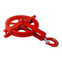 Scaffold Hoist Pulley, 8" Scaffolding Wheels Cast Iron, 1000lbs Pulley Wheel Gin Wheel, Gin Block Pulleys for Lifting