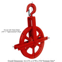 Scaffold Hoist Pulley, 10" Scaffolding Wheels Cast Iron, 1000lbs Pulley Wheel Gin Wheel, Gin Block Pulleys for Lifting