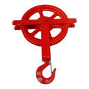 Scaffold Hoist Pulley, 10" Scaffolding Wheels Cast Iron, 1000lbs Pulley Wheel Gin Wheel, Gin Block Pulleys for Lifting