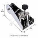 9-5/8" x 4" T316 Stainless Steel Anchor Bow Roller – Marine Boat Roller for Docking, Anchoring & Deck Mount