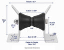 T316 Stainless Steel Anchor Bow Roller – Boat Platform Roller 7-1/4"L x 3"W Fixed Mount for Marine, Yacht & Docking Use