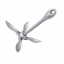 13 lb Folding Grapnel Anchor, Hot Dipped Galvanized Boat Anchor for Kayak, Jet Ski, Canoe & Small Watercraft