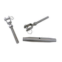 Marine T316 Stainless Steel 5/8" Jaw & Jaw Pipe Turnbuckle 2,800 lbs WLL Rigging