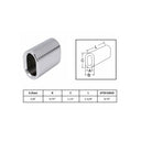 T316 Stainless Steel 3/8" Wire Rope Oval Sleeve – Marine Crimping Ferrule for Cable Rigging & Looping