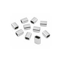10 Pcs T316 Stainless Steel 3/8" Wire Rope Oval Sleeve – Marine Crimping Ferrule for Cable Rigging & Looping