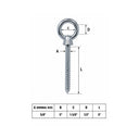 4 Pcs T316 Stainless Steel 5/8" x 5" Shoulder Lag Eye Bolt – Marine Screw Eye Anchor for Boat Rigging & Mounting