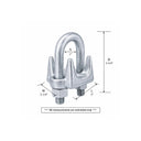 4 Pcs 7/8" Heavy Duty Wire Rope Clip – Hot Dip Galvanized Drop Forged Cable Clamp for Rigging & Securing