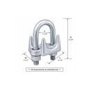 4 Pcs 1" Heavy Duty Wire Rope Clip – Hot Dip Galvanized Drop Forged Cable Clamp for Rigging & Securing